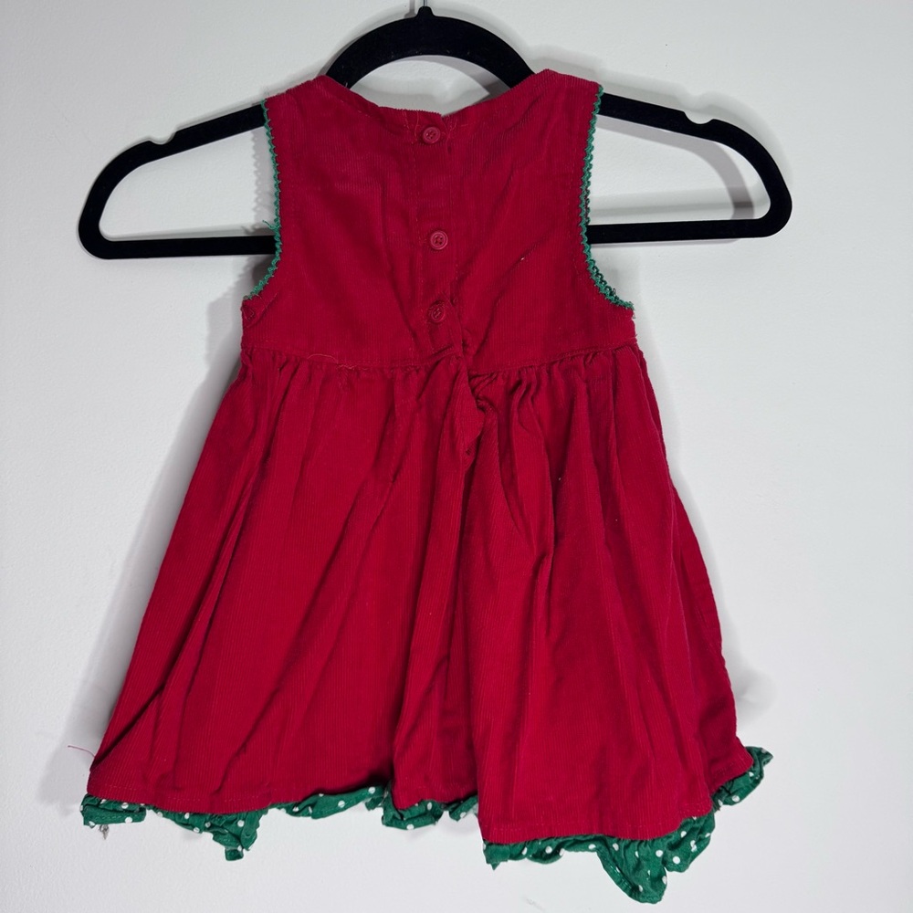Nannette Kids 3T Red Corduroy Gingerbread Christmas Dress Holiday Party - Picture 2 of 6